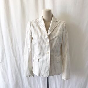 Faconnable Pinstripe Business Preppy Light Academia Blazer size 2